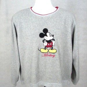 Disney Fleece Sweatshirt Mickey Gray Size L, 12-14